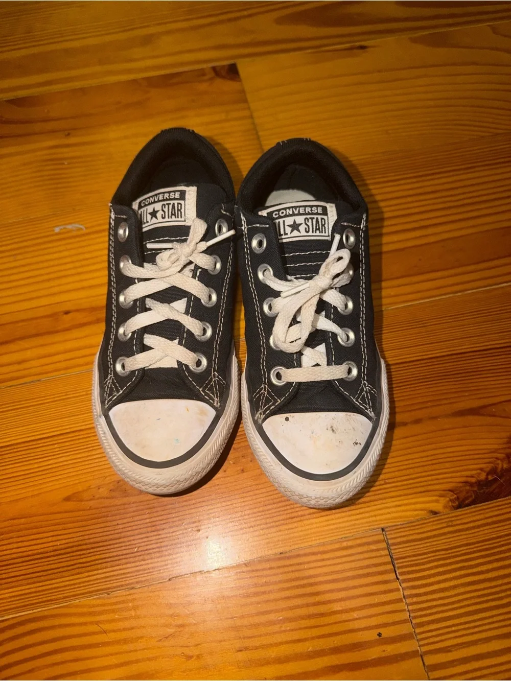 Converse Kids Black and White Low Top Sneakers